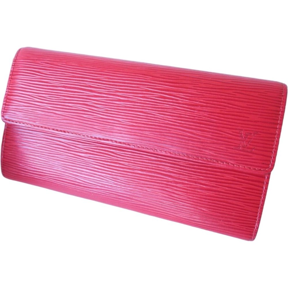 422129F V Louis Vuitton Wallet Sarah Long Red Epi - Picture 1 of 8